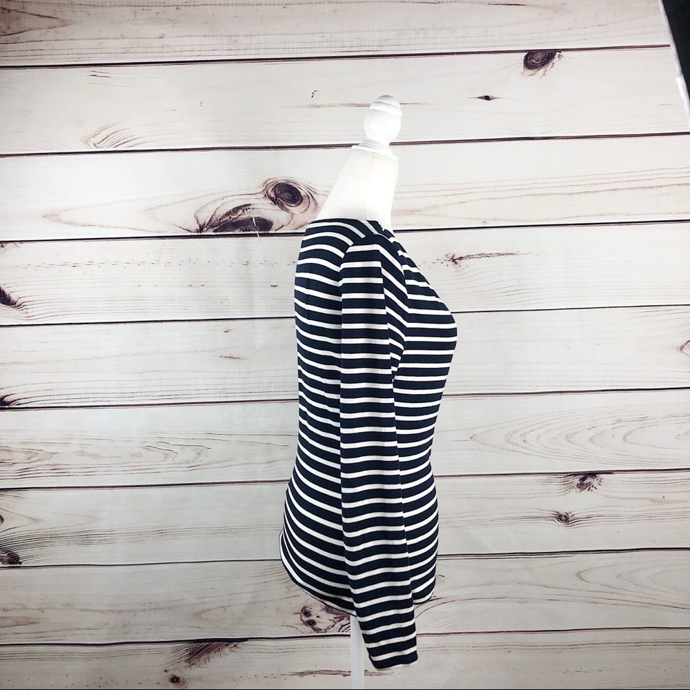 ANN TAYLOR stripe wrap long sleeve size small - Picture 3 of 5